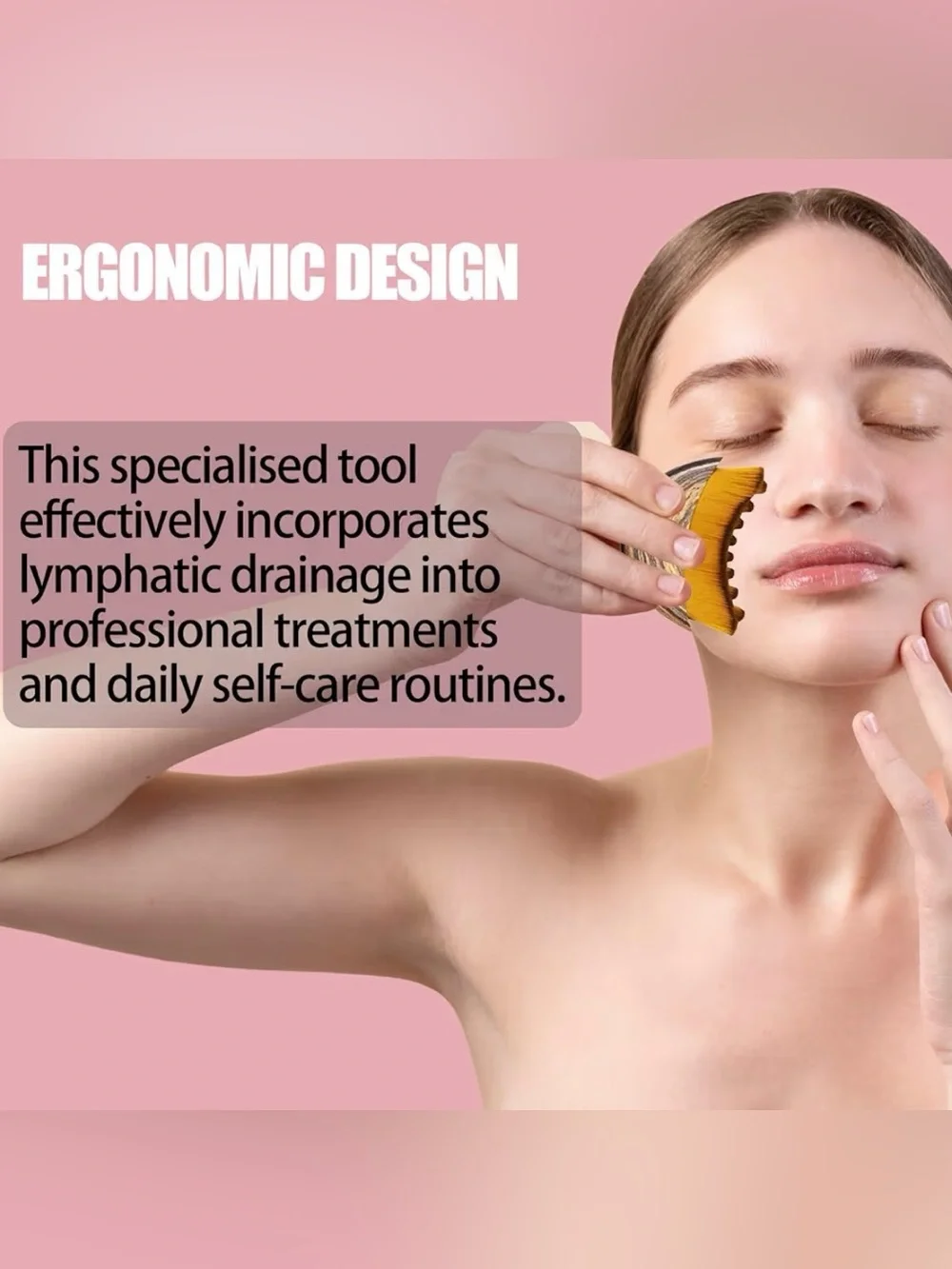 Lymphatic Contour Face Brush & Case-Guasha Dry Brushing Face Drainage-LOT OF 16